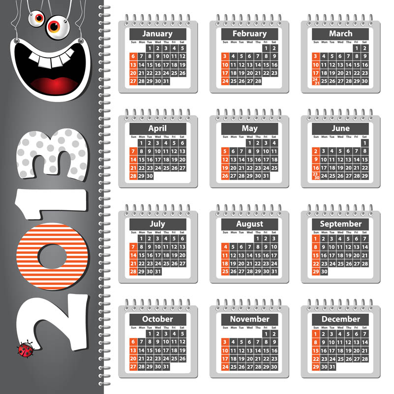 free vector 2013 calendar vector